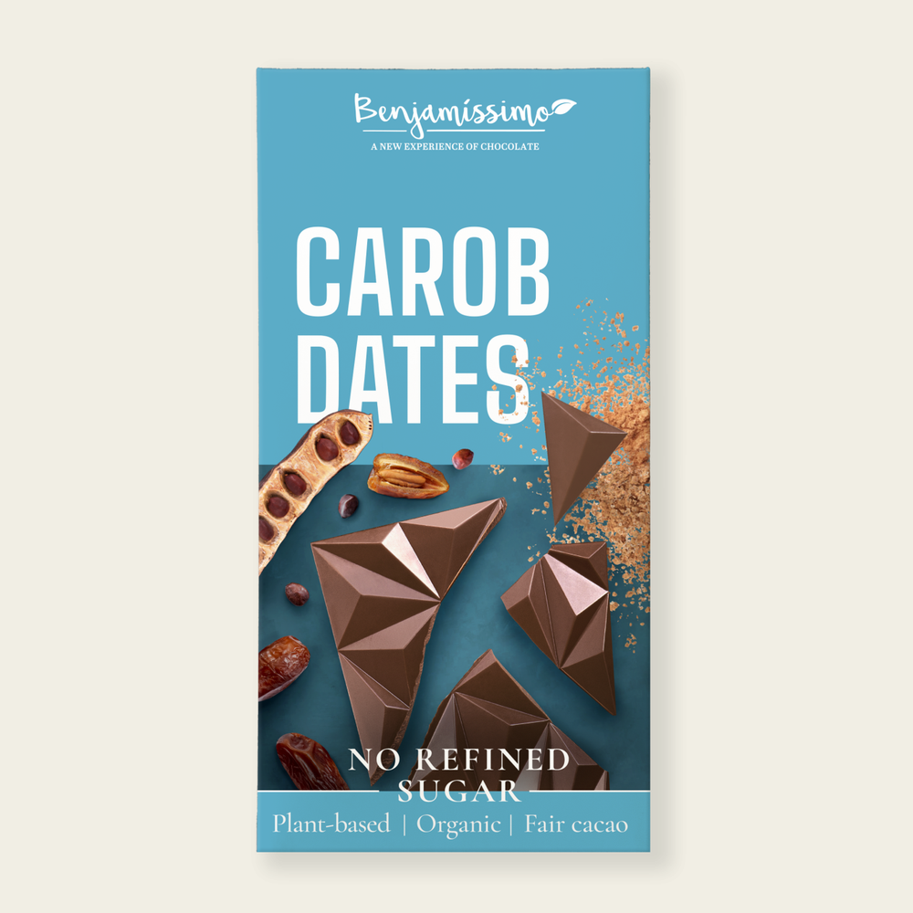 Benjamissimo BIO Carob and dates шоколад с рожков и фурми без добавена захар, 60 гр.