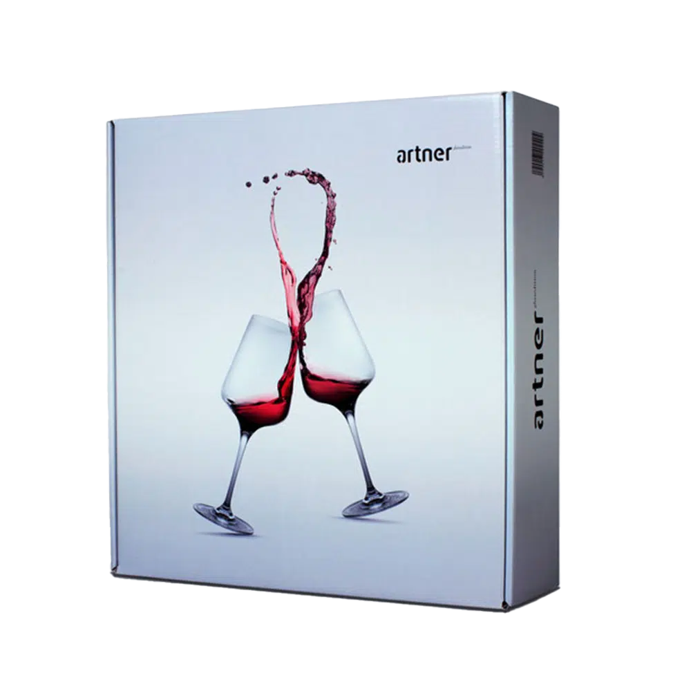 Artner Borderaux Gift Set 2 Glasses with Wine Bottle Slot