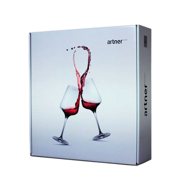 Подаръчен комплект 2 чаши Artner Bordeaux с място за бутилка