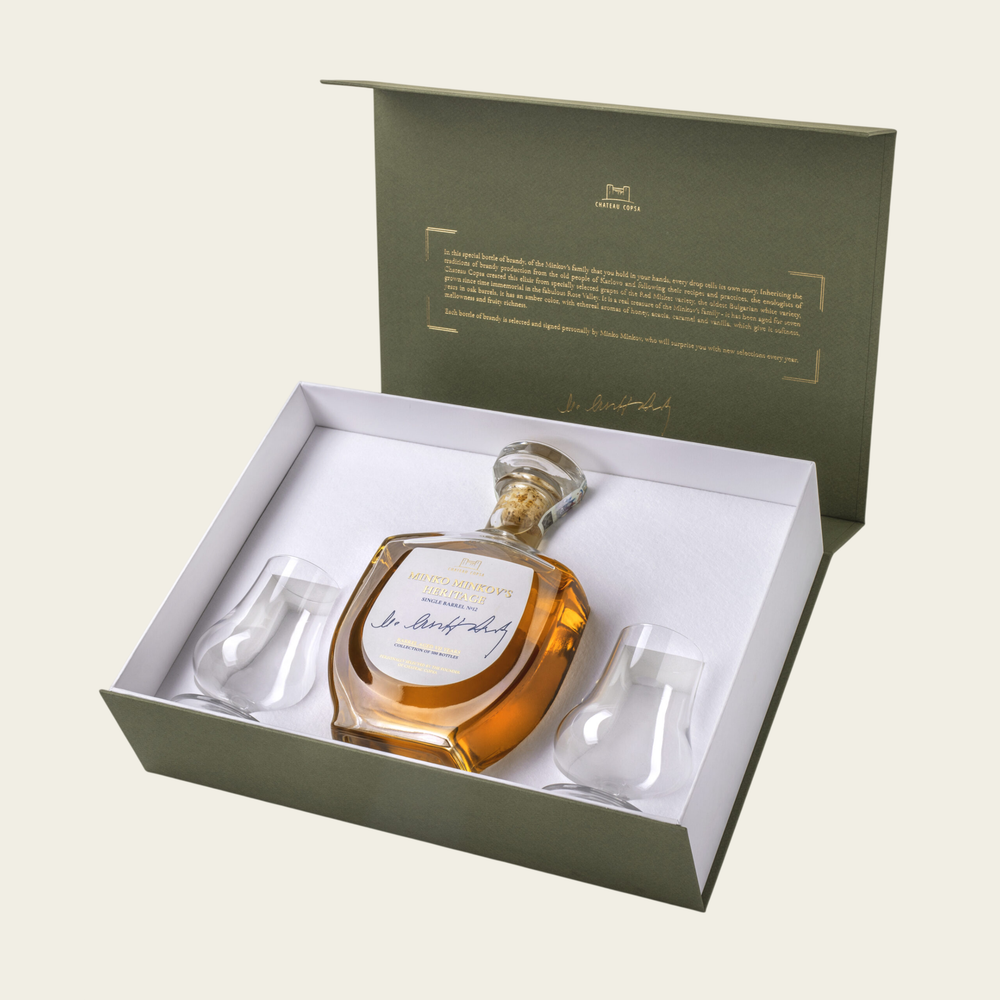 Heritage Minko Minkov 7 Single Barrel Rakia, Chateau Copsa 0.7