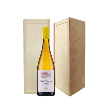 Bononia Estate First Vintage Chardonnay in a Solid Wooden Box Promo Pack