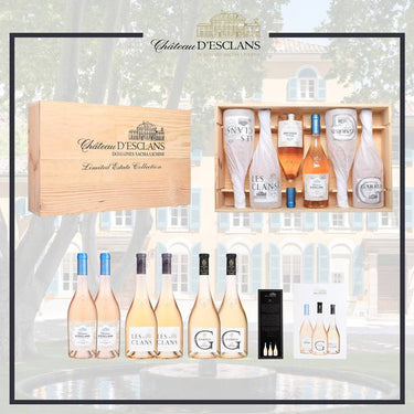 Комплект Chateau D'Esclans дървена кутия