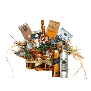Gift basket VIDA with whiskey and vodka