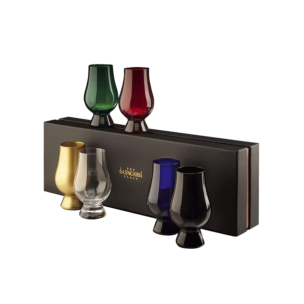 Лукс кутия Glencairn с 6 разноцветни чаши за дегустация