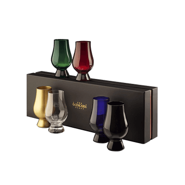 Лукс кутия Glencairn с 6 разноцветни чаши за дегустация