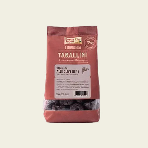 Taralli with black olives, 200g