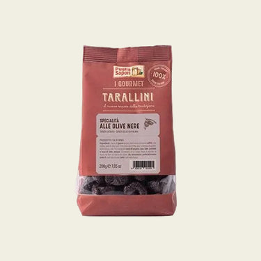 Taralli with black olives, 200g