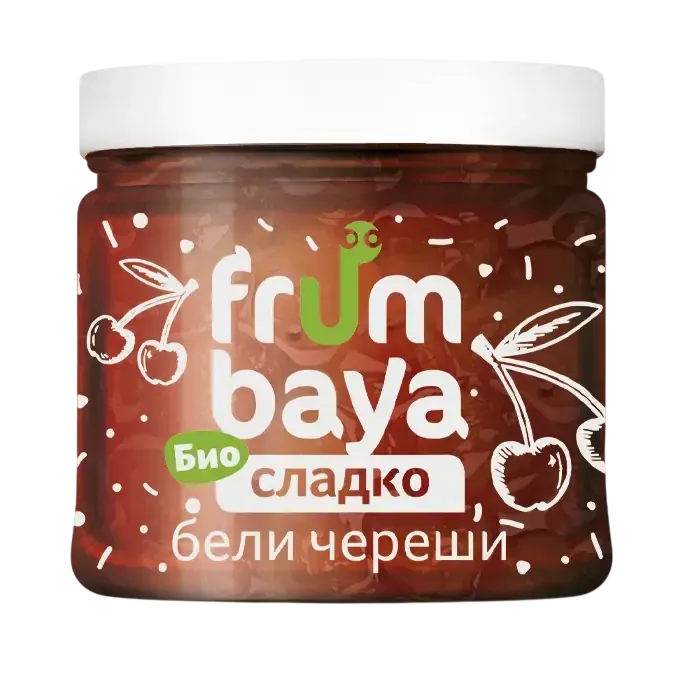 Organic white cherry jam, 220 g