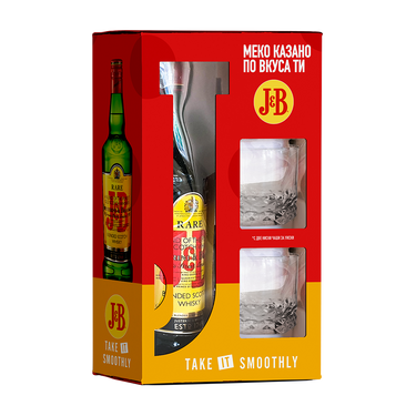 J&B 0.7 with two short glasses