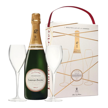 La Cuvée Brut NV gift box with 2 glasses, Laurent-Perrier 0.75