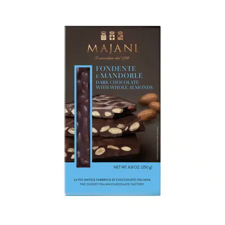 Majani Черен шоколад с цели бадеми , 250 гр.