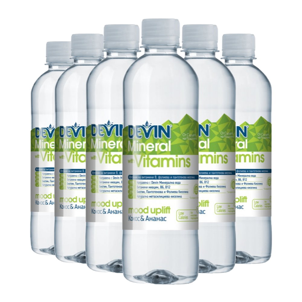 Devin Minerals & Vitamins, Ананас & Кокос  0.425 л - 6 бр.