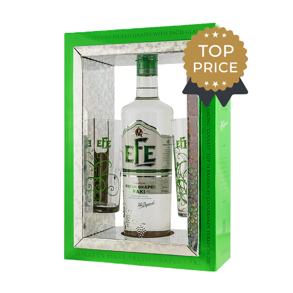 Efe Fresh Grapes Raki 0.7 комплект с 2 чаши