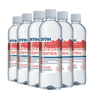 Devin Minerals & Vitamins, Strawberry & Mint 0.425 l - 6 pcs.