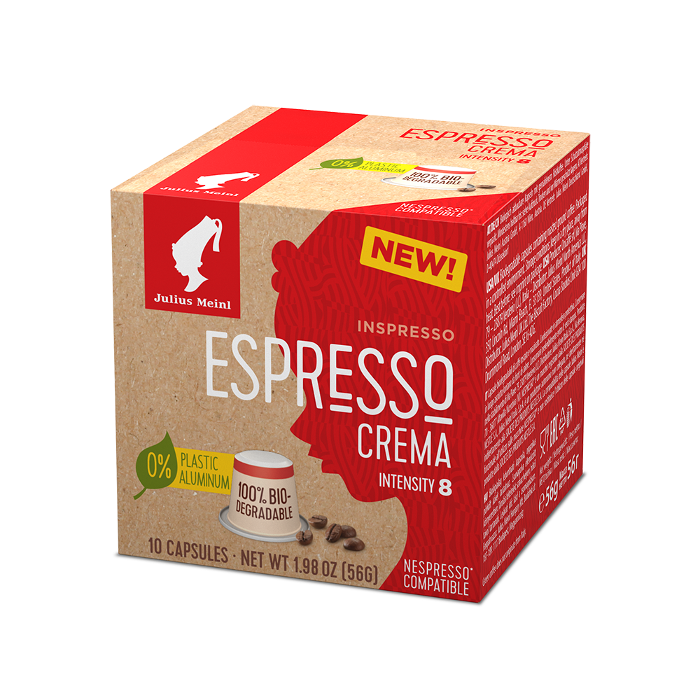 Julius Meinl Inspresso Espresso Crema - Nespresso Compatible Capsules - 10 Count
