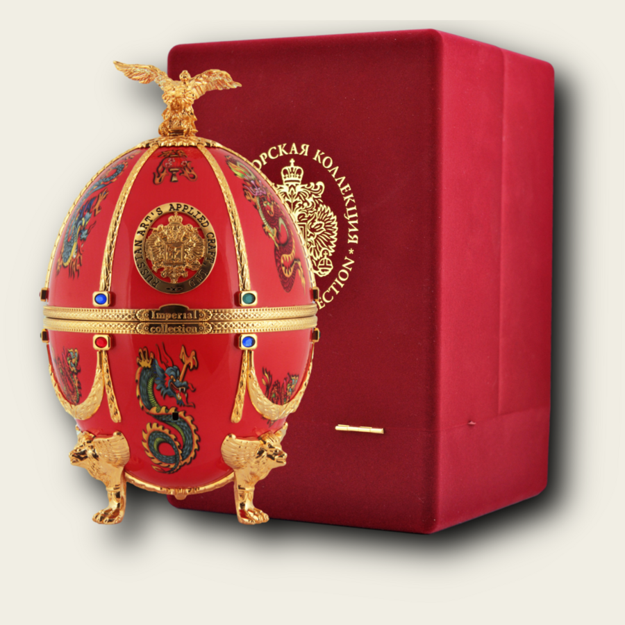 Imperial Collection Faberge Red Dragon and Birds 0.7
