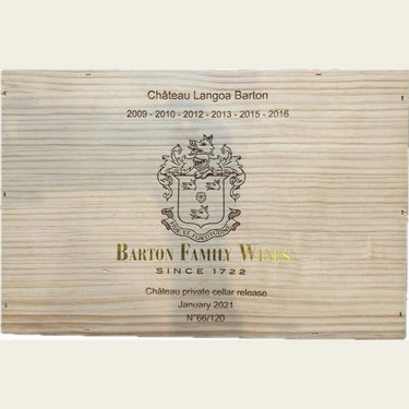 Chateau Langoa Barton Вертикална Колекционерска дървена кутия  x 6, 0.75