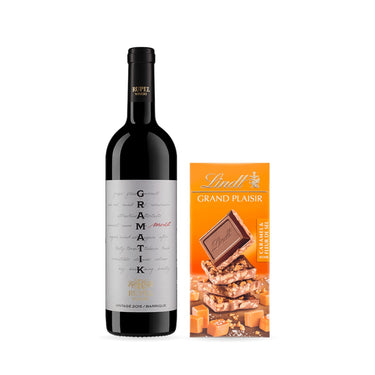 Gramatik Мерло 2015, Рупел и шоколад Lindt Grand Plaisir с карамел и морска сол