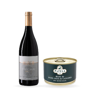 Pinot Noir Alte Reben, Markus Huber 0.75 л и пастет от дроб от патица Патеса 160 г